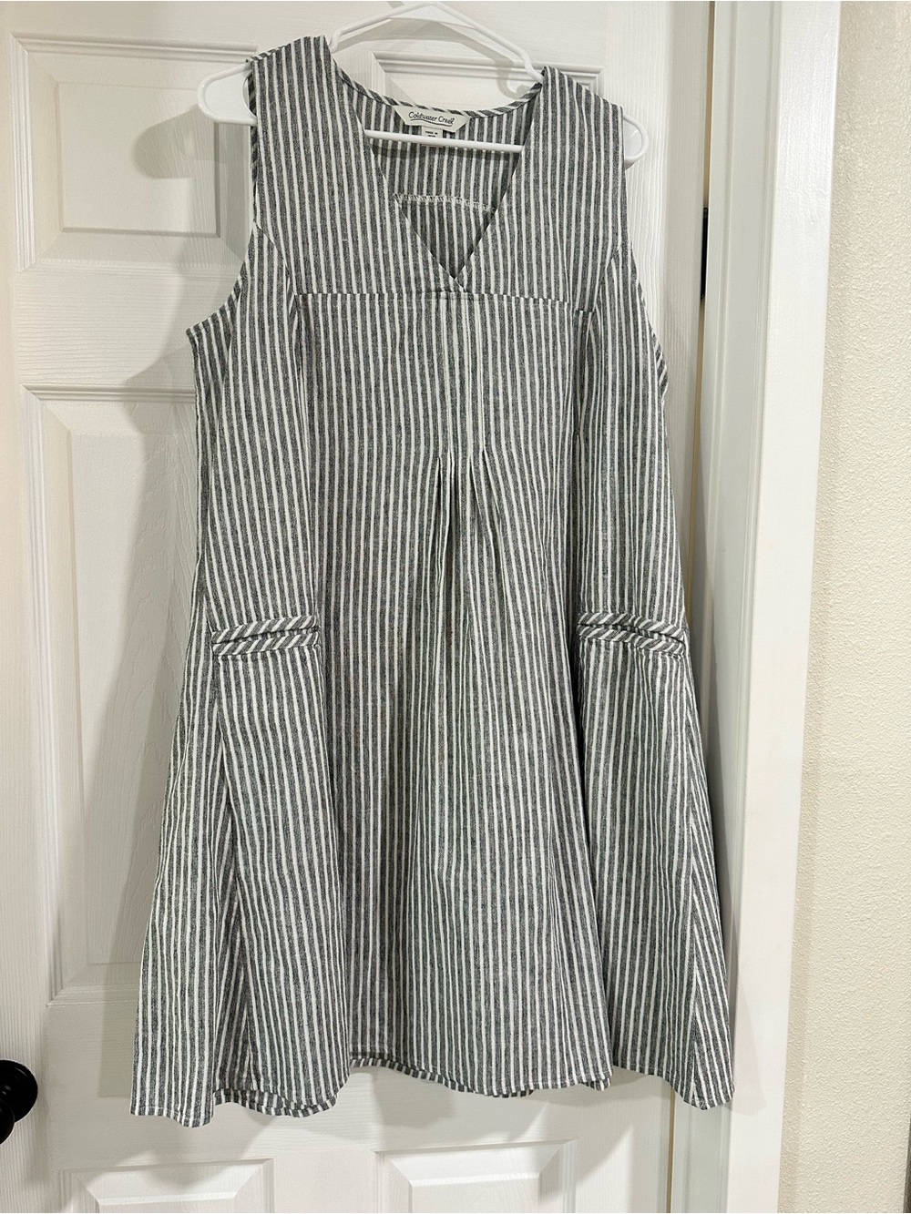 Coldwater Creek Striped Sleeveless Swing Dress